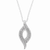 Sterling Silver 1/25carat Total Diamond Weight Round Cut Diamond Fashion Pendant Necklace