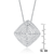 Collette Z Sterling Silver Cubic Zirconia Paved Daimond Shaped Necklace