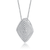 Collette Z Sterling Silver Cubic Zirconia Paved Daimond Shaped Necklace