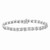 .925 Sterling Silver 1/4 Carat Total Weight Miracle Set Diamond Sleek and Open "V"Bracelet  -7.5"