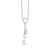 Collette Z Sterling Silver Cubic Zirconia Three Pearl Necklace