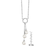 Collette Z Sterling Silver Cubic Zirconia Three Pearl Necklace