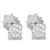 14 Karat White Gold 1/2 Carat Total Diamond Weight Round Cut Diamond Earrings 