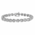 .925 Sterling Silver 1/10 Carat Total Weight Miracle-Set Round-Cut Diamond "X" Link Tennis Bracelet  - 7.25"