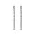 14K White Gold 1 1/2 Cttw Lab Grown Diamond Inside Out Hoop Earrings (G-H Color, VS2-SI1 Clarity)
