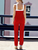 Ladies CHIC CONTRAST HALTER JUMPSUIT