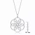 Collette Z Sterling Silver Cubic Zirconia Pave-set Swirl Flower Necklace