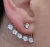 Crystal Flower Ear Cuff Stud Earring White Daisy Pierced Earring