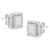 10 Karat White Gold 1/2 Carat Total Weight Invisible Set Princess-Cut Diamond Square Stud Earring 
