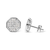 10K White Gold 7/8 Cttw Princess Diamond Composite Octagon Shaped Stud Earrings (I-J Color, I1-I2 Clarity)