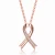 Collette Z Sterling Silver Rose Gold Plated with Clear Cubic Zirconia Loop Necklace