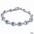 Collette Z Sterling Silver Pink Cubic Zirconia Link Bracelet