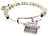 Proud To Be Mexican American Metal Beaded Bangle Bracelet