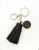 LV Again - Black Keychain Tassel With LV Charm
