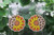 Sunrise Sunflower & Coffee Cups || Wood Dangle Earrings || Hypoallergenic