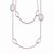 Collette Z Sterling Silver white milky Cubic Zirconia Gemstones Necklace