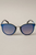 Women's Round Glitter Arm Sunglasses