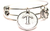Initial T Circle Triple Style Bangle Bracelet