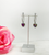 Small Hoop & Rhinestone Pendant Earrings 