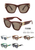 Large Cateye Design with Brilliant Gold Color Accent Arms