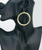 Brushed Hoop Pendant Earrings 