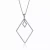 Collette Z Sterling Silver Cubic Zirconia Open Diamond Shape Necklace