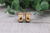 Coffee Cup with Coffee Bean  Wood Stud Earrings