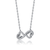 Collette Z Sterling Silver Cubic Zirconia Double Heart Infinity Necklace