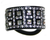 Crystal Stone Square Black Elastic Ponytail Holder