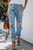 Bright Plaid Patches Cotton Pocketed Denim Jeans