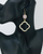 Gemstone & Brushed Gold Pendant Earrings 