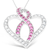 14 Karat White Gold 1ct. TGW Diamond And Pin Karat Sapphire Gemstone Pendant Necklace 