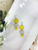 Canary  Divine Leather Dangle Earrings