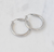 CELINE CHUNKY SILVER HOOP EARRINGS