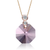 Collette Z Rose Plated Sterling Silver Octagon Shape Purple Cubic Zirconia Necklace