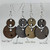 Small - Iron Earth Stain Cut out Circle Handmade Wooden Earrings Geometric