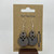 Small - Iron Earth Stain Cut out Circle Handmade Wooden Earrings Geometric