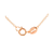Collette Z Rose Plated Sterling Silver Pink Cubic Zirconia Round Necklace