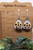 Sunflower Crown Highland Cow || Mini Teardrop Dangle Earrings || Hypoallergenic