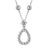 Collete Z Sterling Silver White Zirconia Flower Design Necklace