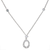 Collete Z Sterling Silver White Zirconia Flower Design Necklace