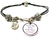 I Love My Niece To The Moon And Back Pewter Beaded Black Cord Bracelet