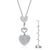 Collette Z Sterling Silver Cubic Zirconia Three Heart Necklace