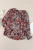 Printed Long Sleeve V-Neck Drawstring Shirt