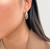 DONNA SILVER SMALL CHUNKY TWIST HOOP EARRINGS