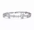Collette Z Sterling Silver with Rhodium Plated Clear Round with Pear Cubic Zirconia Accent Bracelet