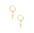 CARA GOLD DAINTY SPIKE HUGGIE EARRINGS
