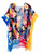 Multi Pineapple Tropical Two Tone Border Accent Kimono