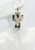 Hair On Metallic Rose Gold Leather Cross Earrings 