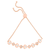 Rose Plated Sterling Silver Diamond Heart-Linked Bolo Bracelet (0.30 cttw, H-I Color, I2-I3 Clarity)